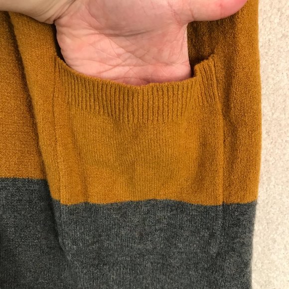 Madewell Kent Long Cardigan Sweater Womens XS Colorblock Wool Alpaca Polyamide - Picture 4 of 10